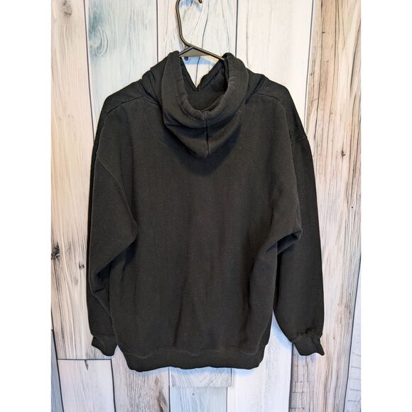 Yours Truly To The Moon Bear Black Unisex Hoodie Size Large Urban Streetwear Emo - Picture 4 of 5